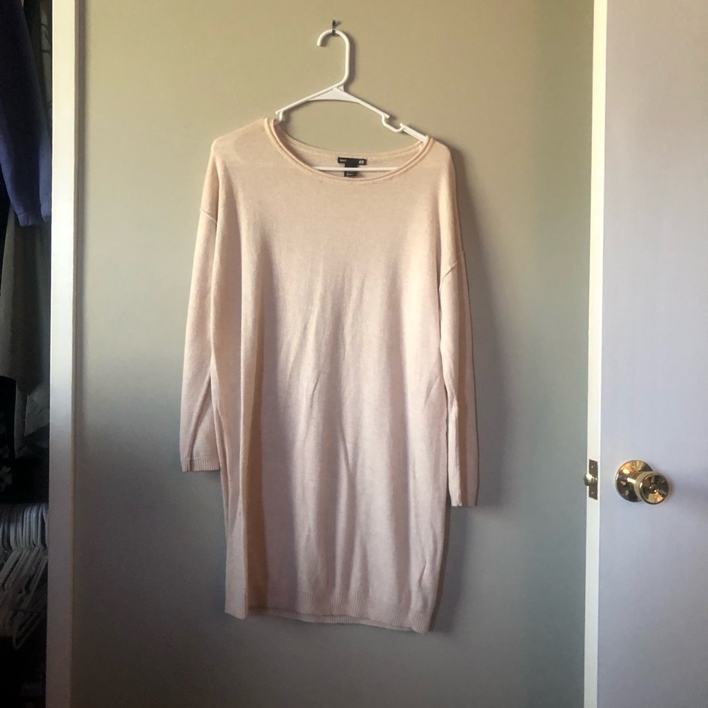 Pink sweater dress